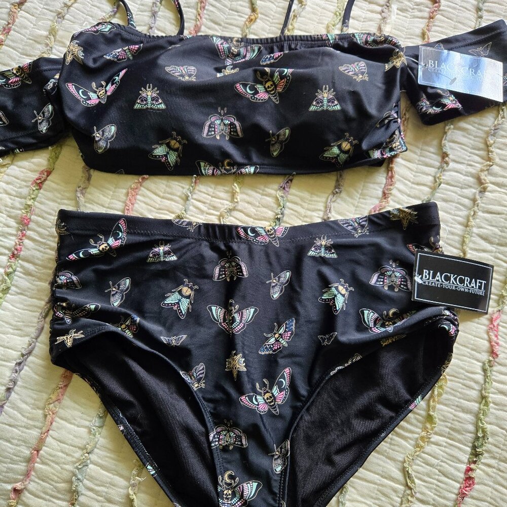 NWT Blackcraft Cult Pastel Death Moth Bikini